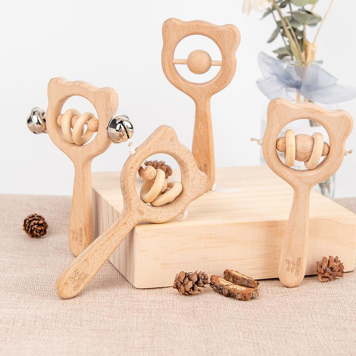 Baby Soothing Wooden Rattle Wooden Toys