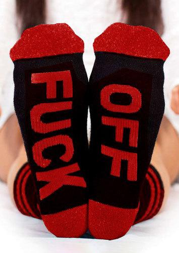 Mid tube socks men and women sole alphabet socks