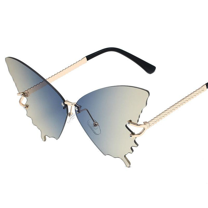 Butterfly sunglasses female large frame gradient