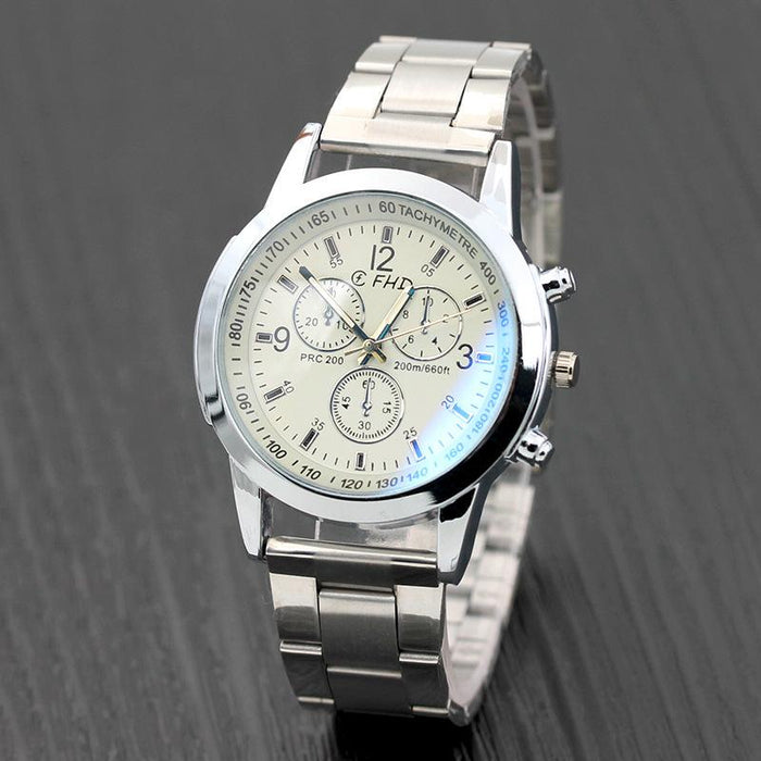 New Men Fashion Watch Casual Luxury Full Stainless Steel Quartz WristWatch