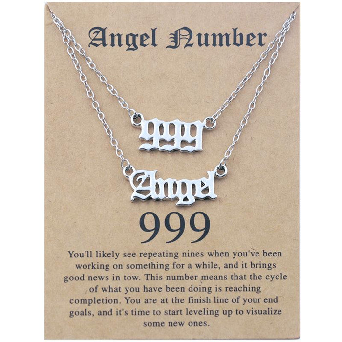 Angel Number Set Card Necklace