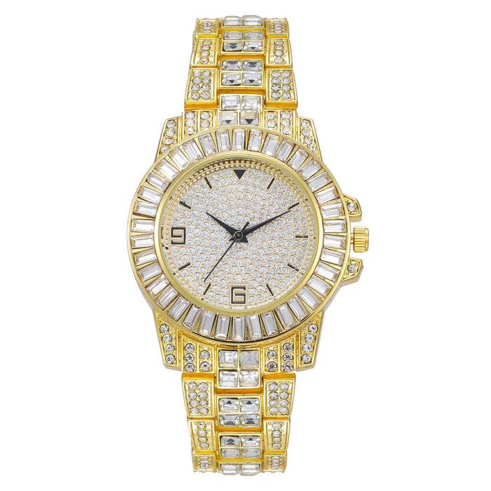 Women Watch Rhinestone Steel Quartz Fashion Wristwatch LLZ13874