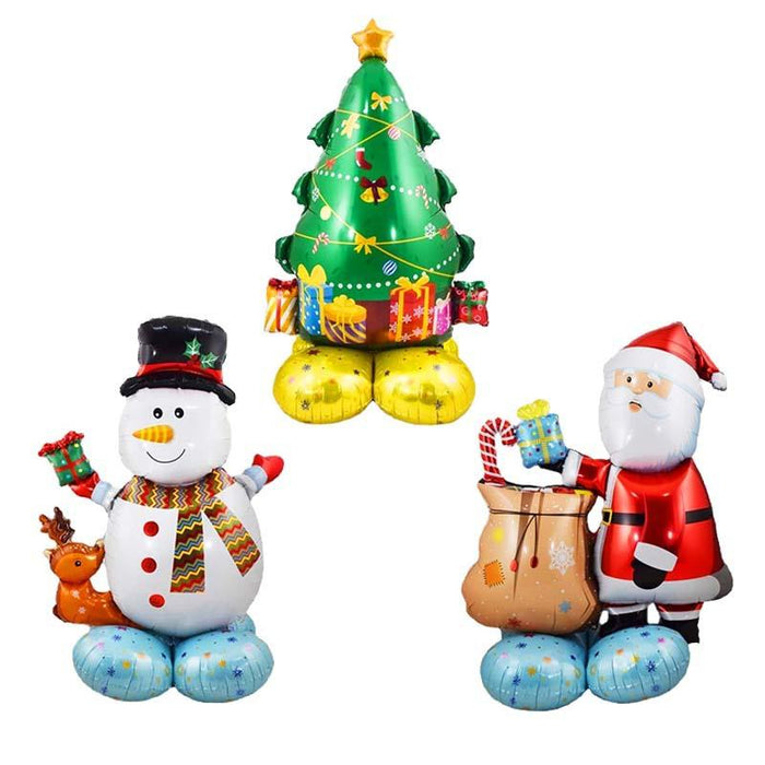 Christmas Foil Santa Claus Snowman Elk Balloons