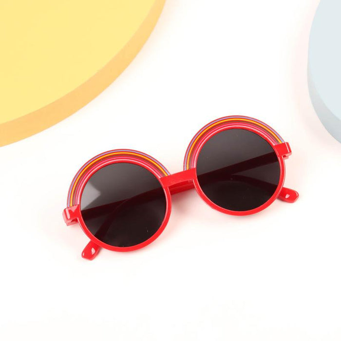 Children's sunglasses Fashion rainbow round frame anti ultraviolet