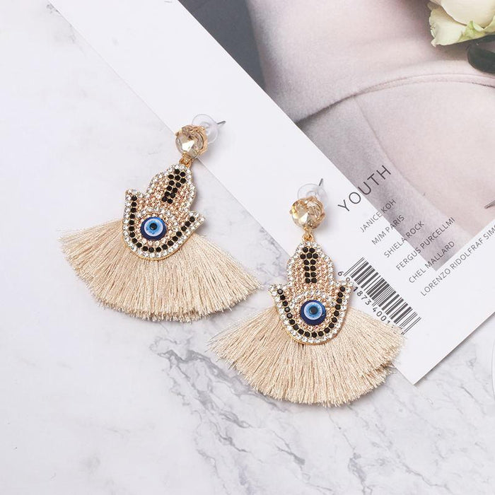 New fan tassel female Earrings accessories