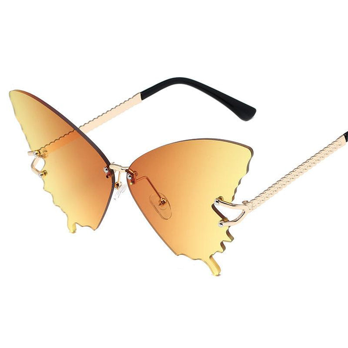 Butterfly sunglasses female large frame gradient