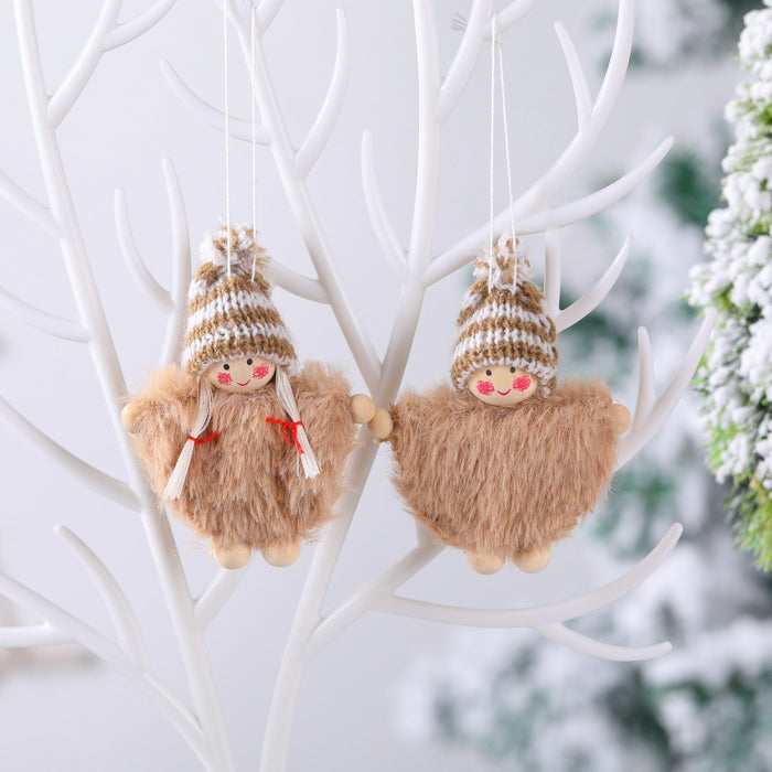 Christmas Decorations Wool Hat Doll Christmas Tree Ornaments