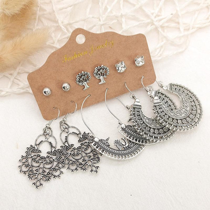 Fashion Creative 6 Piece Set Stud Earrings Women's Jewelry