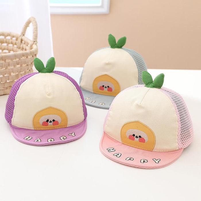 Summer Cute Baby Cartoon Color Matching Children's Net Cap