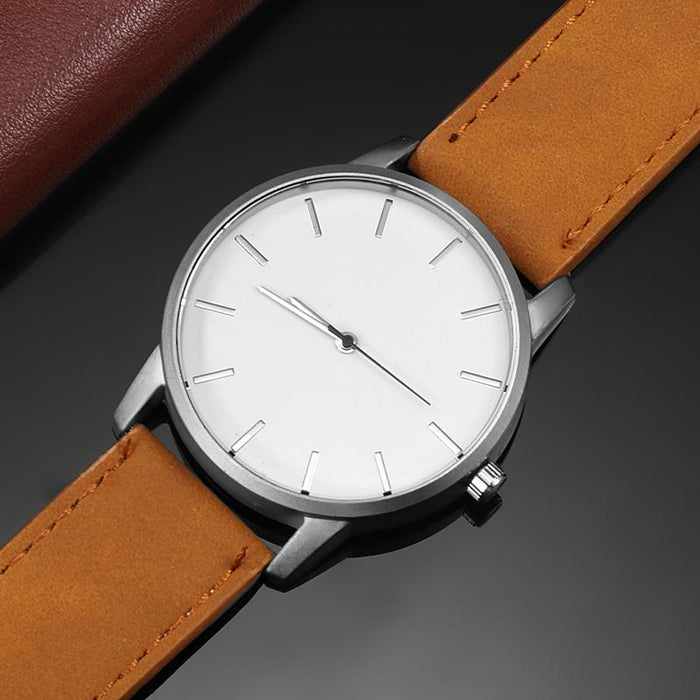 Men's Watch Fashion Leather Quartz Wristwatch