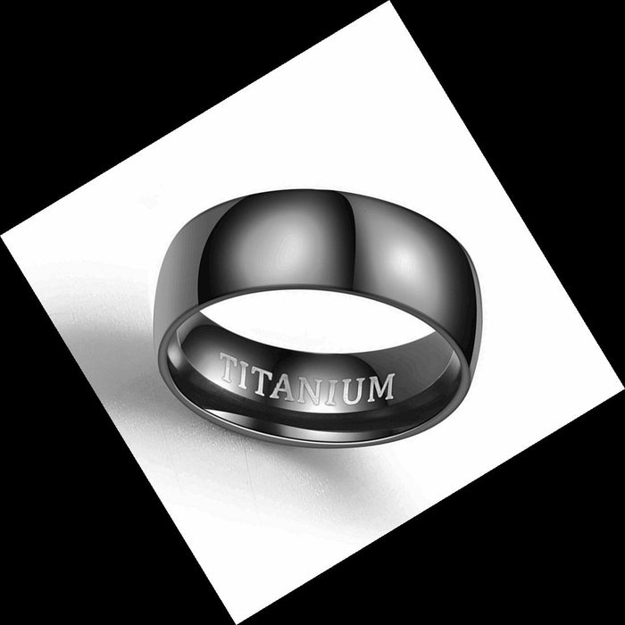 Titanium Steel Ring Stainless Steel Black Ring