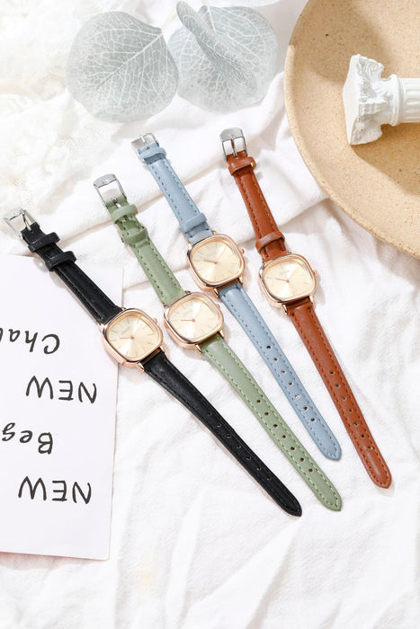 Fashion Women Wristwatch Leather Band Quartz Casual Clock  LLZ20009