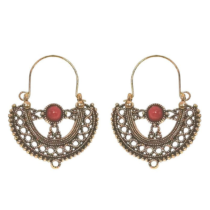 Ethnic Style Female Bohemian Court Style U-shaped Earrings Jewelry