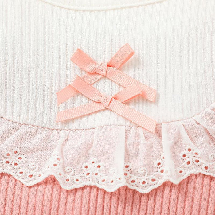 Baby Pink Cute Bodysuit With Hat