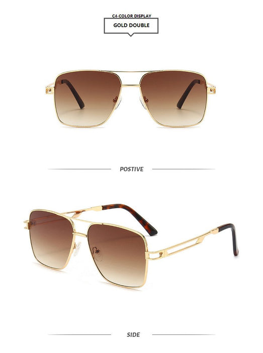 Double beam square personalized colour Sunglasses