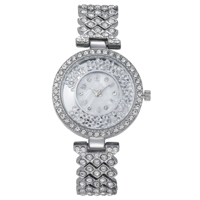 Women Watch Rhinestone Steel Quartz Fashion Wristwatch LLZ13881