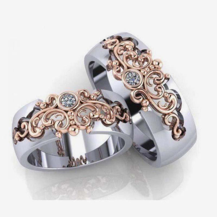 Fashion Classic Pattern Hollow Ring Female Jewelry