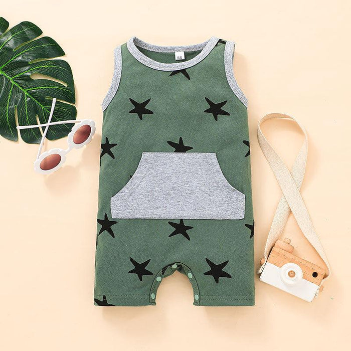 Summer Cartoon Star Romper For Baby