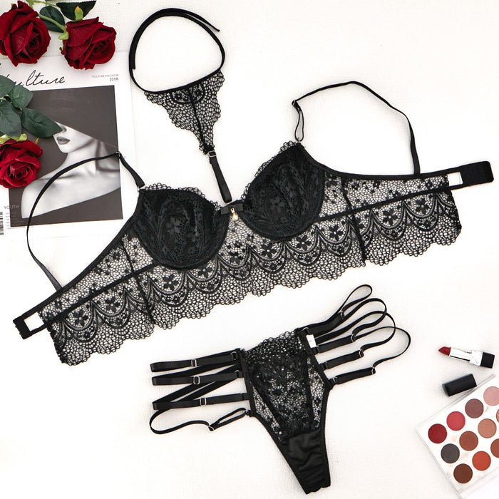 Women Sexy Lace Lingerie Fashion Underwear Set