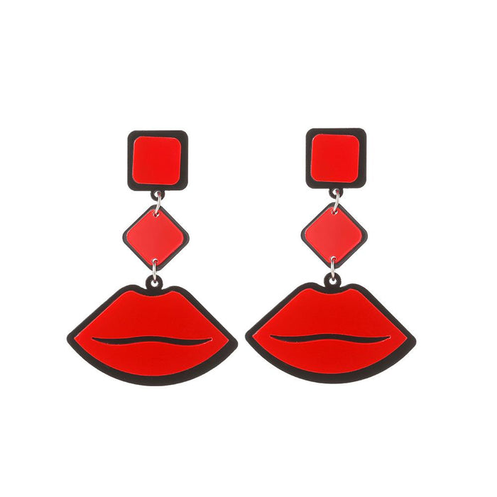 New Red Creative Personalized Female Earrings Accessories