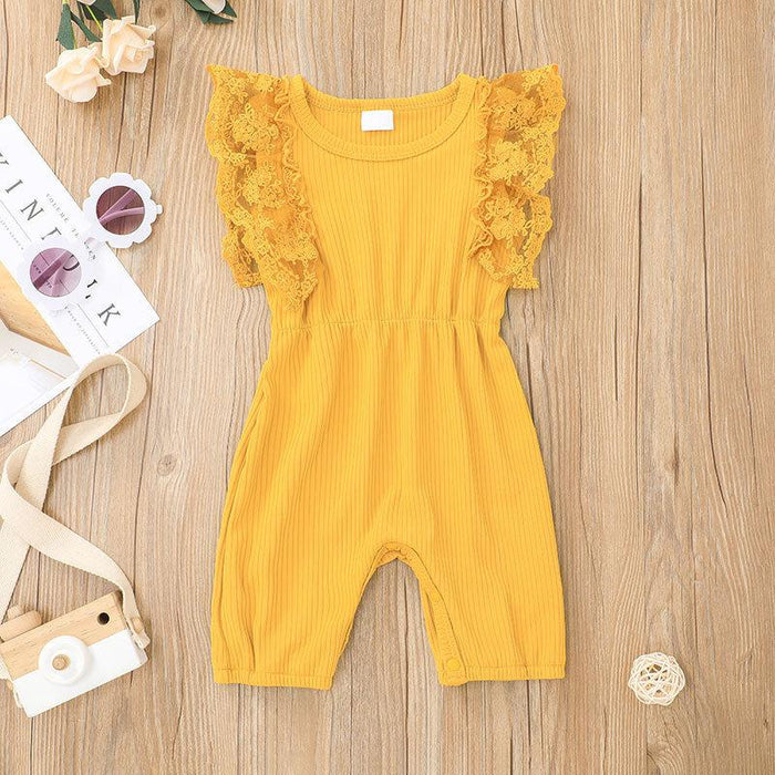 Baby Sleeveless Sweet Lace Jumpsuit