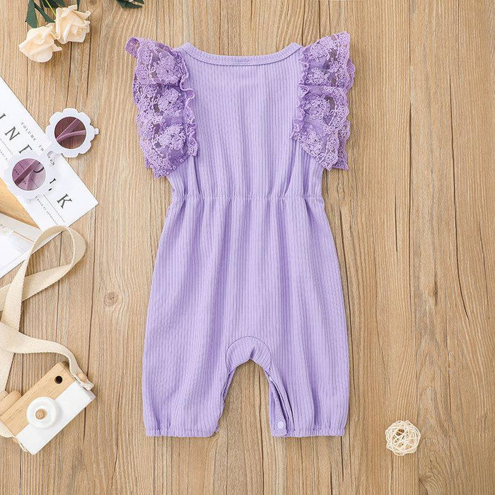 Baby Sleeveless Sweet Lace Jumpsuit