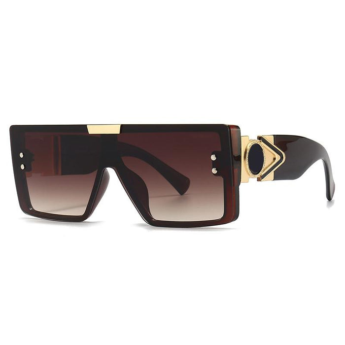 Large frame sunglasses frameless conjoined Sunglasses