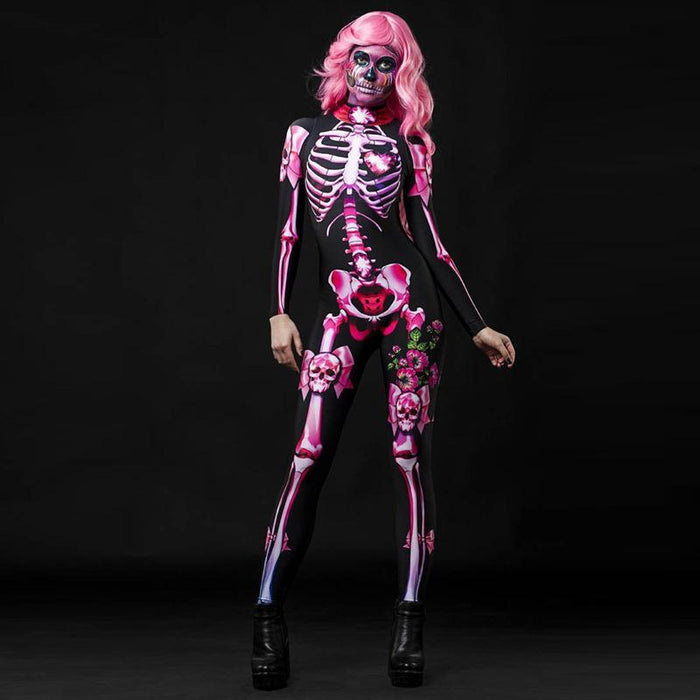 Halloween Costume Party Horror Skull Parent Dress Women's Jumpsuit