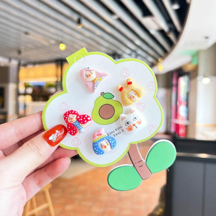 Children's hairpin cartoon mini hair circle