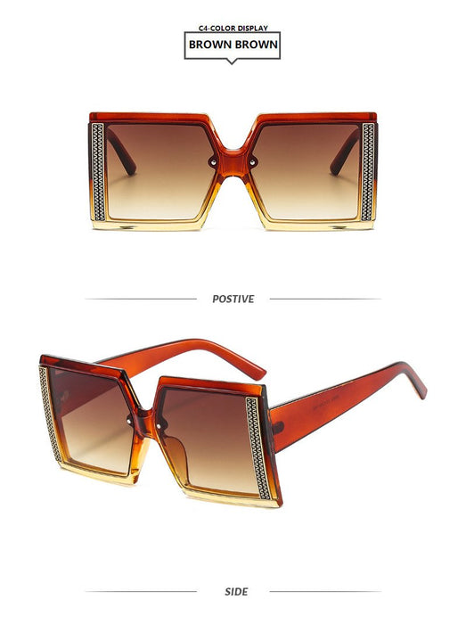 Square large frame light luxury Sunglasses