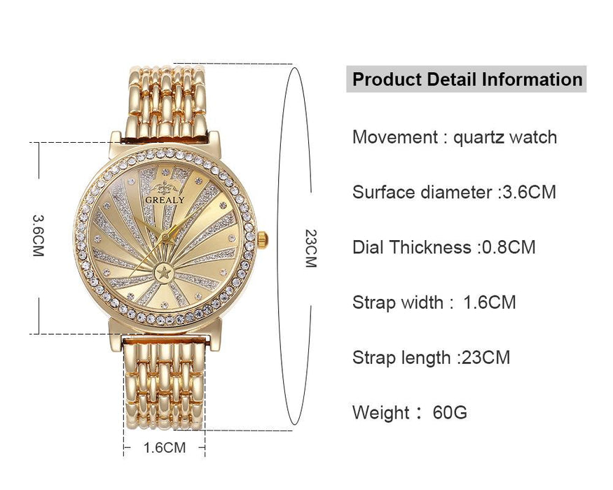 New Fashion Gypsophila Ladies Watch Alloy Steel Band Watch