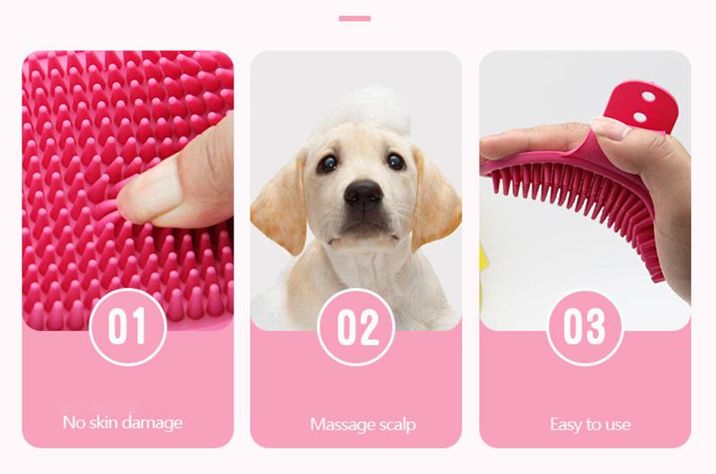 Soft Rubber Dog Brush Comb Cat Bath Brush Rubber Gloves