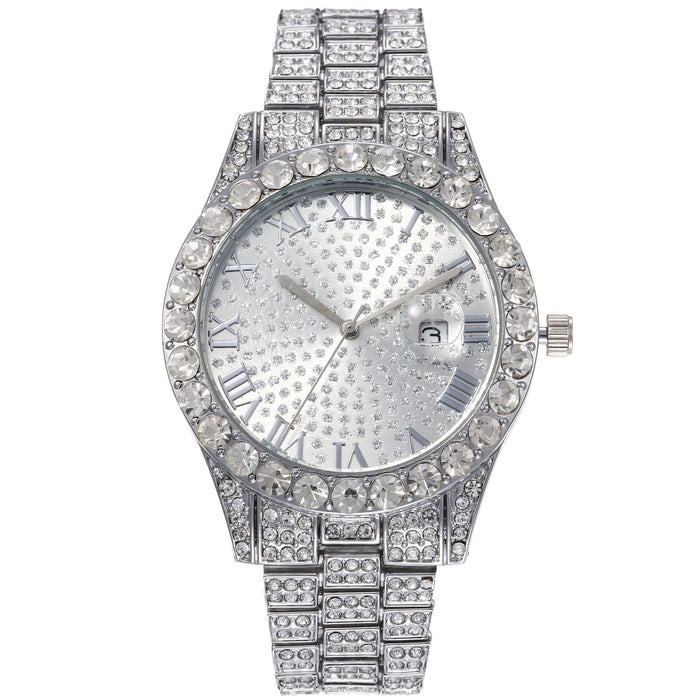 Women Watch Rhinestone Steel Quartz Fashion Wristwatch LLZ13880