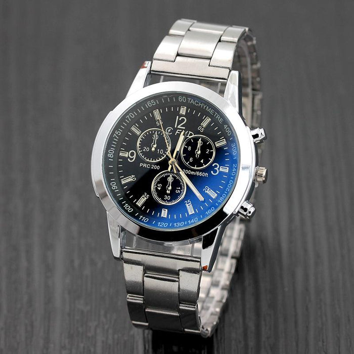 New Men Fashion Watch Casual Luxury Full Stainless Steel Quartz WristWatch