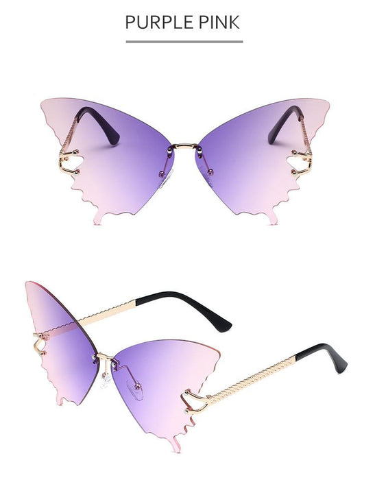 Butterfly sunglasses female large frame gradient