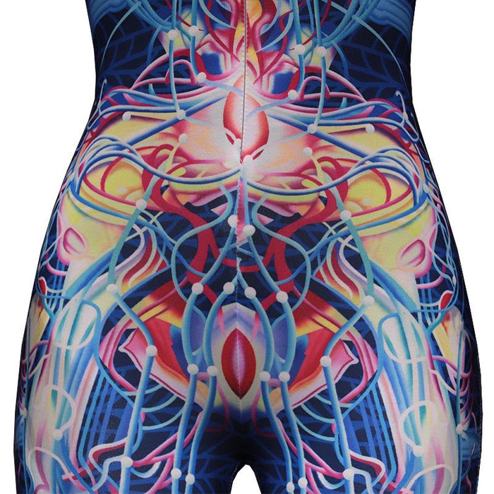 New Halloween Organ Print Role-playing Suit Cosplay Jumpsuit