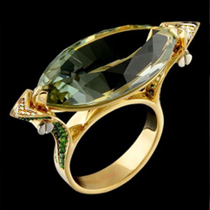 Women's Personalized horse eye zircon ring