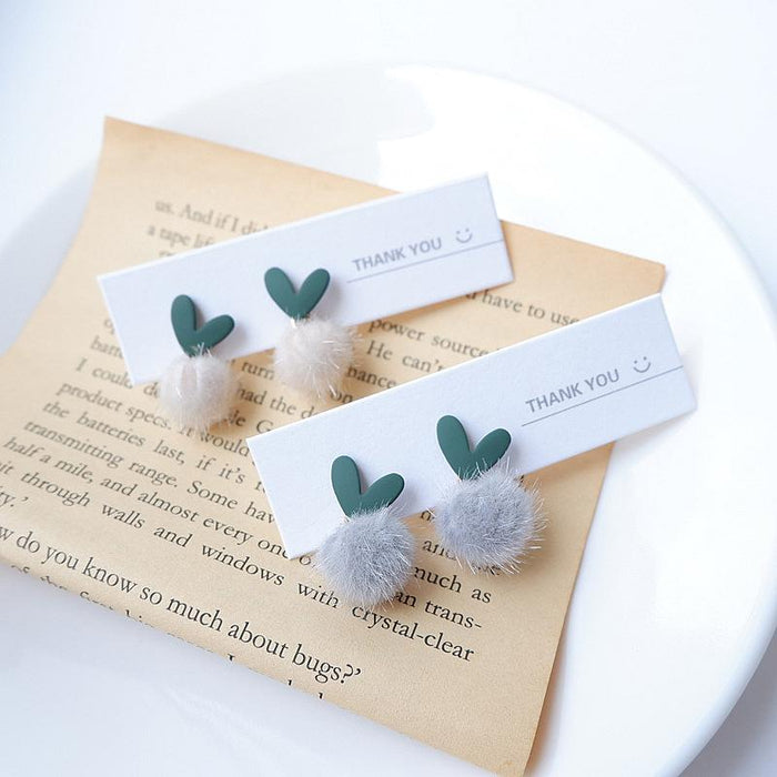 Heart Hairball Earrings