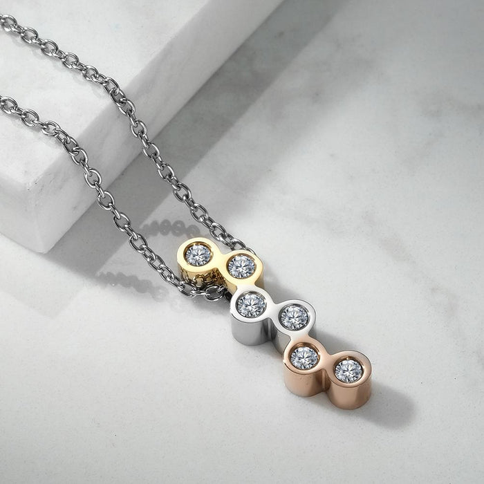 Fashion Creative 8-character Titanium Steel Necklace Female