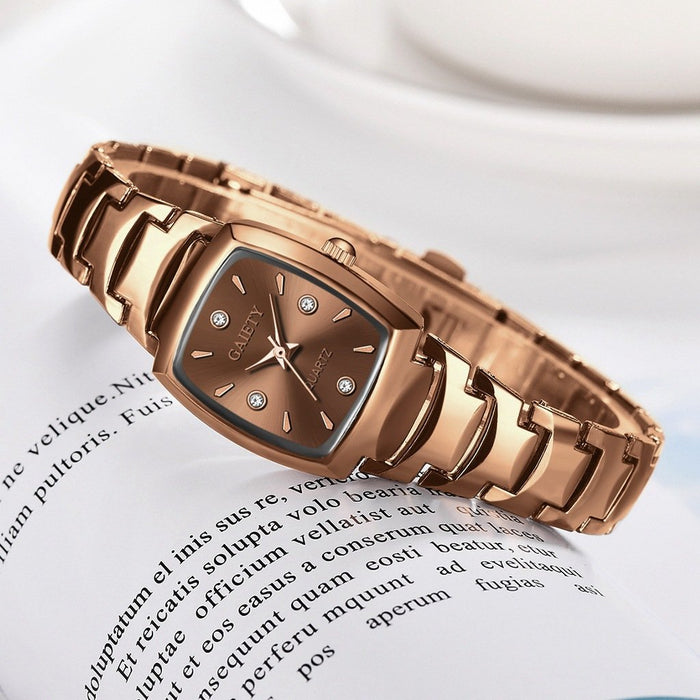 Stainless Steel Fashion Ladies Watches Quartz Elegant Luxury Wristwatch