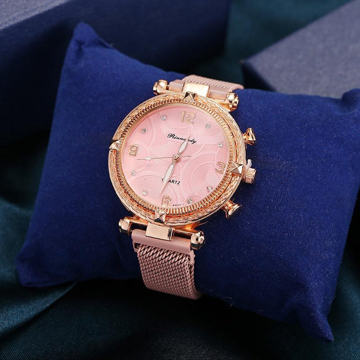 New Stainless Steel Women Wristwatch Quartz Fashion Casual Clock LLZ22322