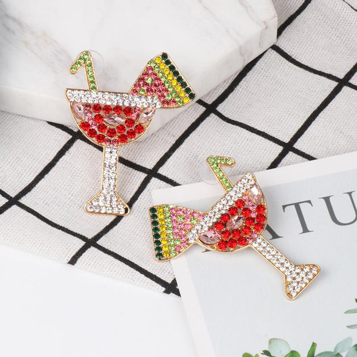 Female Jewelry Personalized Fruit Drink Cup Earrings Accessories