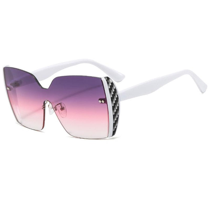 One piece half frame Sequin Sunglasses