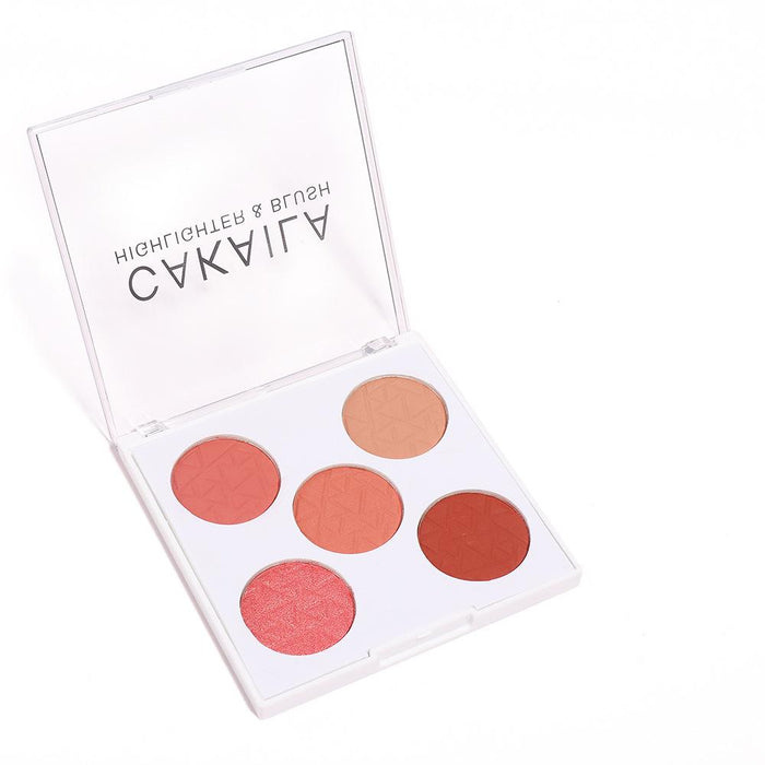 Five colour rouge cheeks red disc matte pearlescent