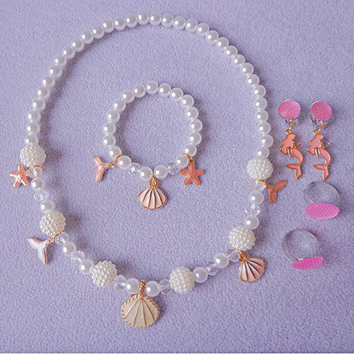 Children's Pearl Necklace Bracelet Set Underwater World Series