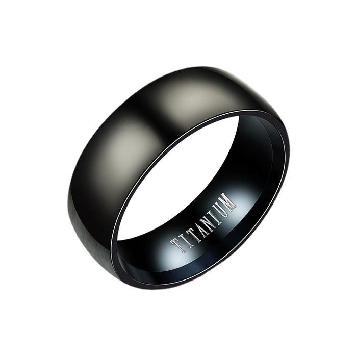 Titanium Steel Ring Stainless Steel Black Ring