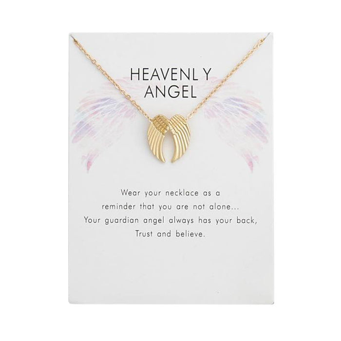 Angel Wings Necklace Angel Wings Card Necklace