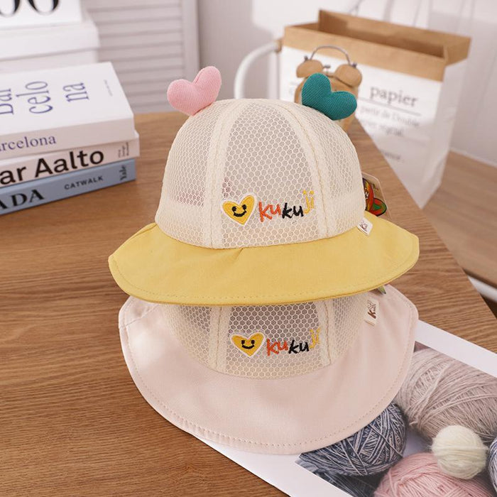 Summer Cute Baby Colorful Love Children's Fisherman Net Hat