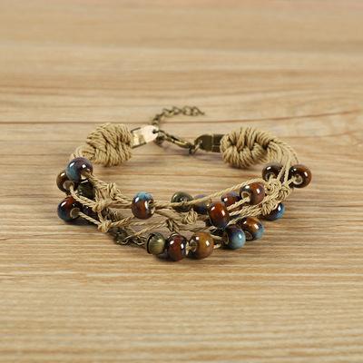 Bohemia Handmade Ceramic Woven Bracelet