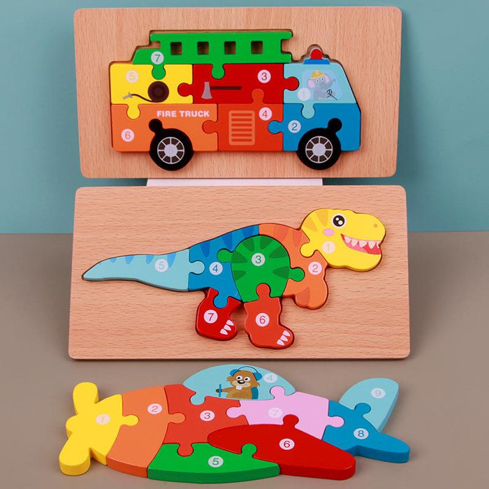 Children's 3d Wooden Stereo Puzzle Toy